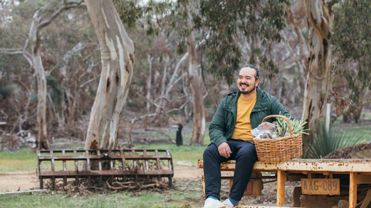 Adam Liaw visits Kangaroo Island Fresh Garlic