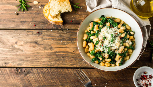 Creamy Beans with Greens & Garlic
